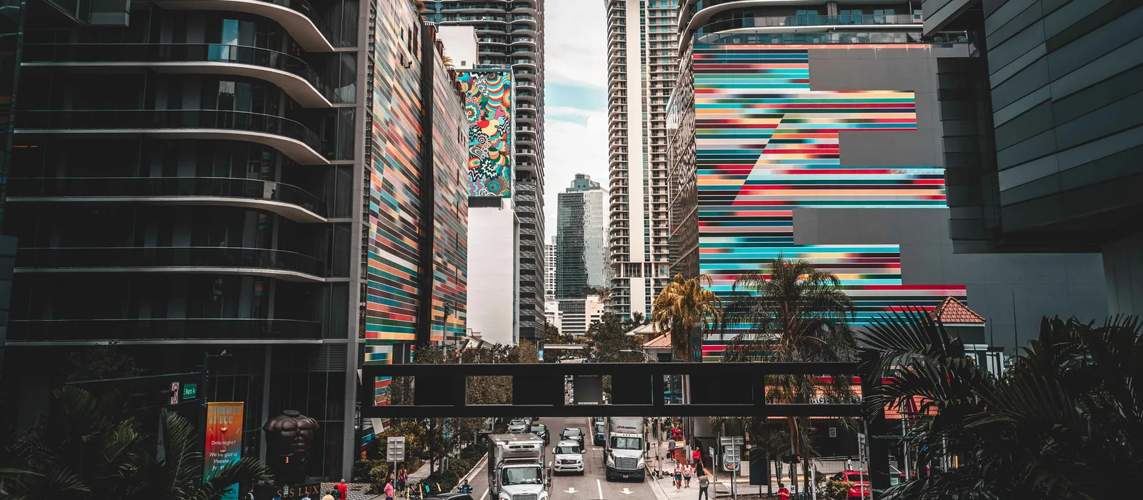 High-rise buildings along a Brickell street