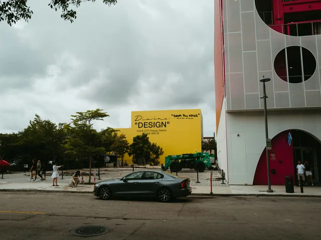 Architecture and streetscape in the Miami Design District